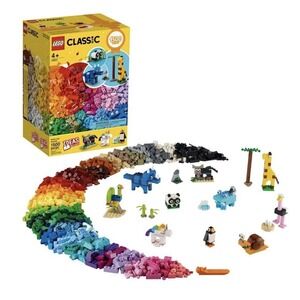 LEGO CLASSIC Bricks and Animals (11011) 1500 Pieces Creative Toy Retired NEW